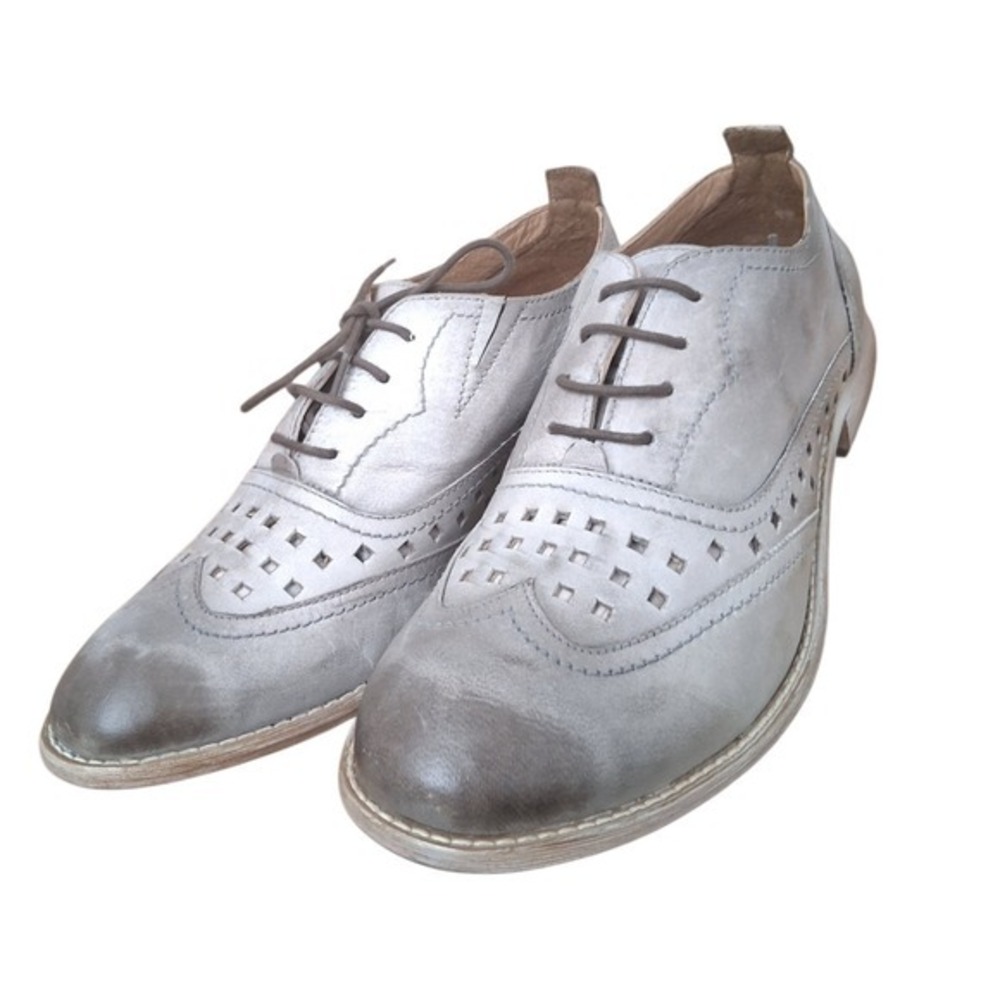 Bed Stu ROAN Leather Womens size 7.5 Perforated‎ Preppy Steampunk Oxford Shoes